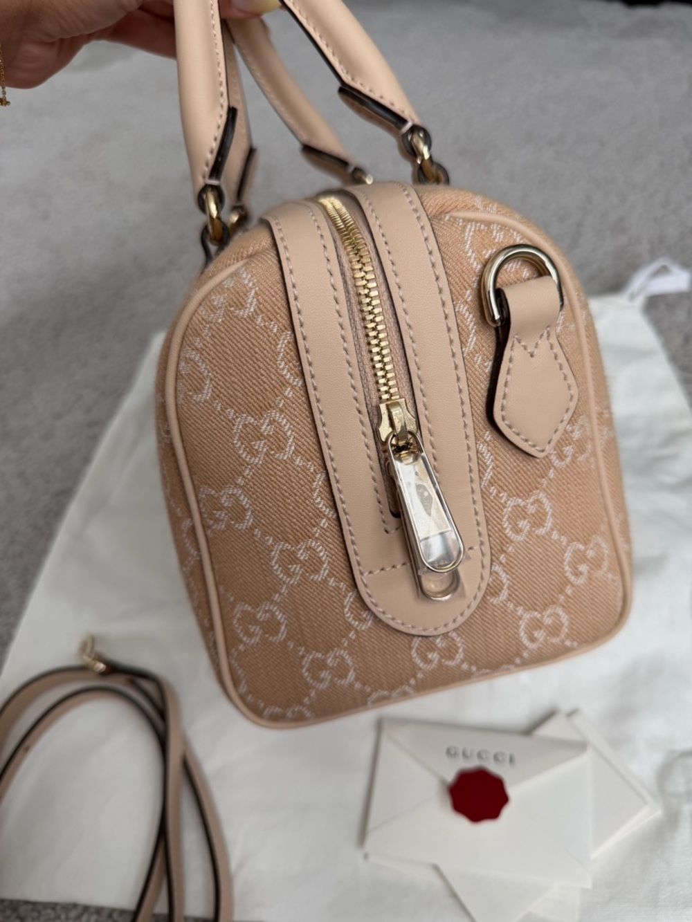 Gucci Ophidia Summer Denim Small Top Handle Bag! - Picture 4 of 7